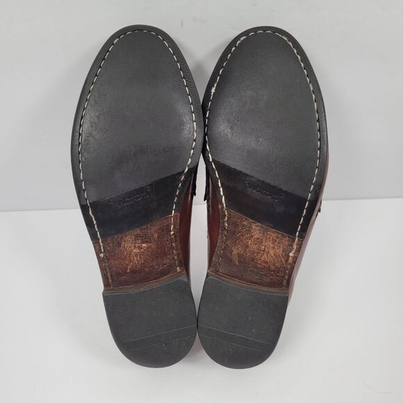Allen Edmonds Maxfield Tassel Men's Brown Leather Braided Loafer Shoes US 9.5D - Picture 7 of 8